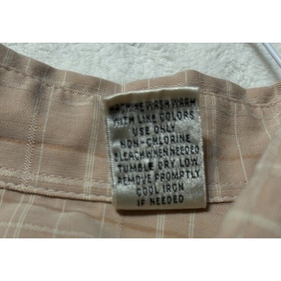 Campia Moda Men’s Shirt Short Sleeve Button Up Beige/Flesh Plaid Size 4XLT - Picture 6 of 8